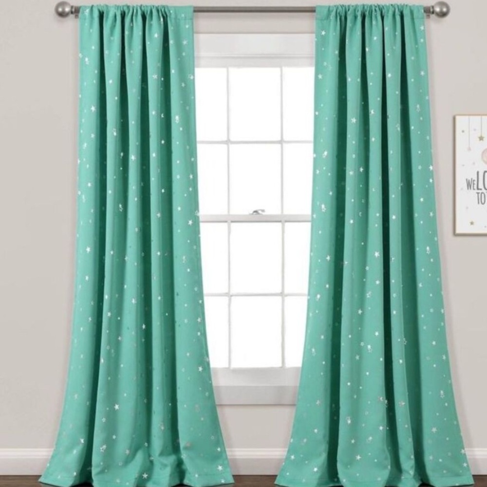 NEW-Elegant Starry Blackout Curtains